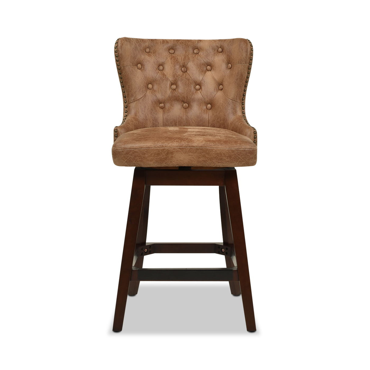 Holmes - Tufted High Back 360 Swivel Counter Height Barstool by Jennifer Taylor Home | Bel Furniture