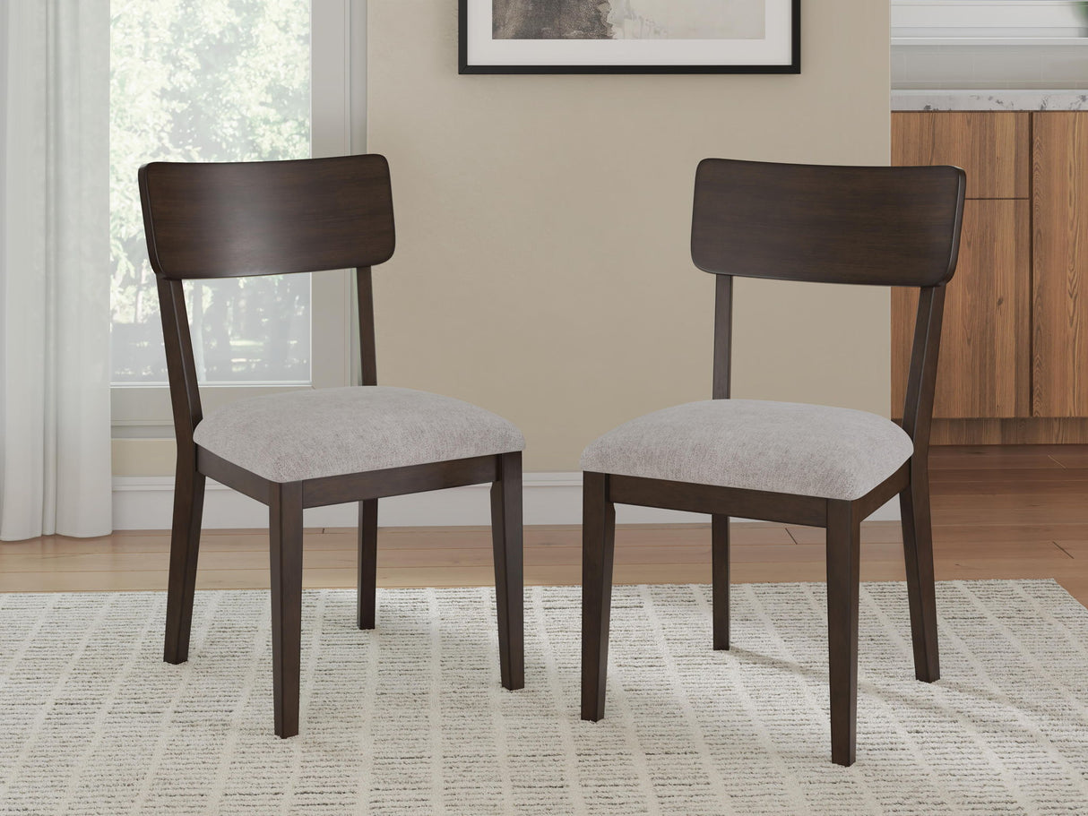 Mallenette - Dining Upholstered Side Chair (Set of 2) - Merlot - view 7