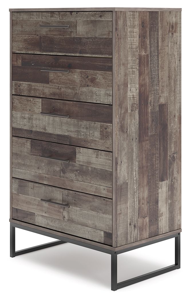 Neilsville - Black / Gray - Five Drawer Chest by Signature Design by Ashley® | Bel Furniture