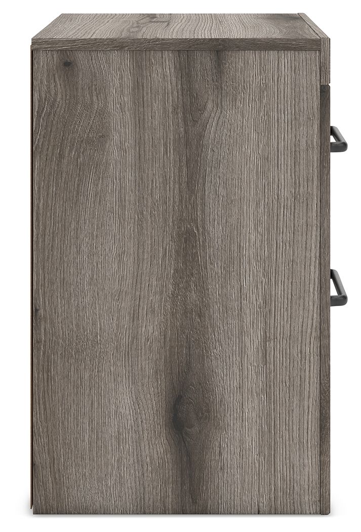 Graystorm - Brown Gray - Two Drawer Night Stand by Signature Design by Ashley® | Bel Furniture