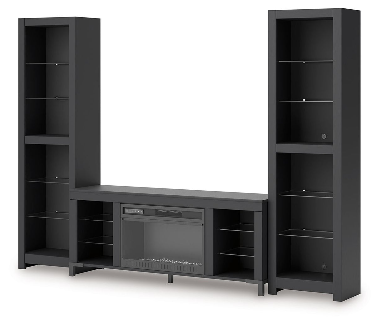 Cayberry - Black - 3-Piece Entertainment Center With Electric Fireplace by Signature Design by Ashley® | Bel Furniture