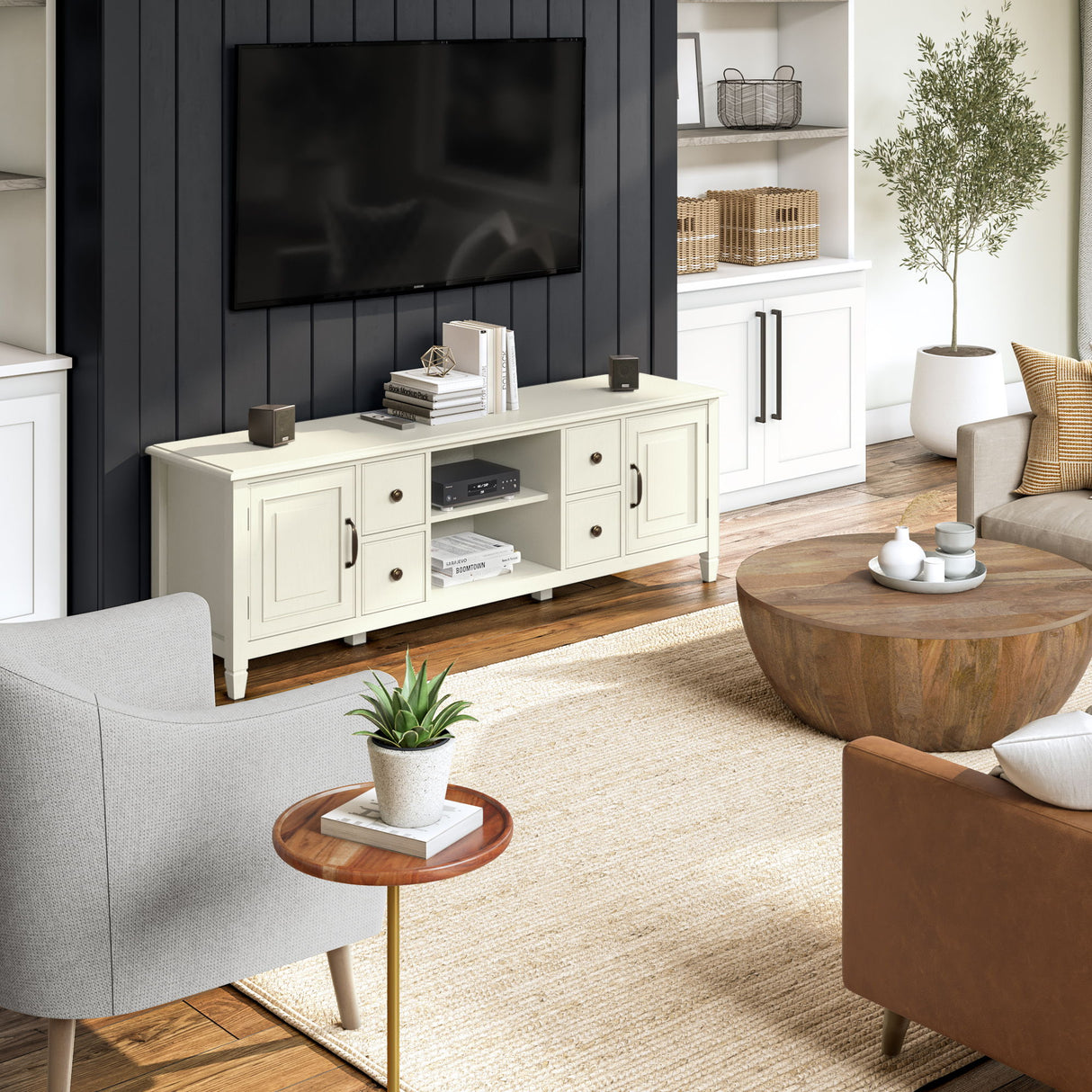 Connaught - Wide TV Stand by Simpli-Home | Bel Furniture