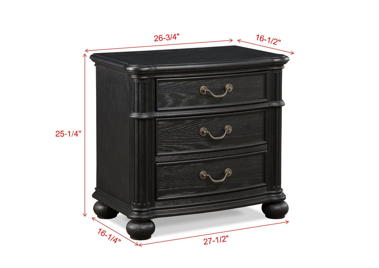 Kingsbury - Nightstand - Black by Crown Mark | Bel Furniture