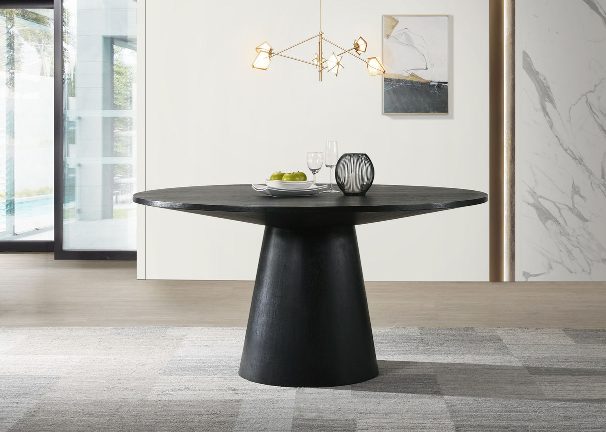 Jasper - Wide Contemporary Round Dining Table by Lilola Home | Bel Furniture