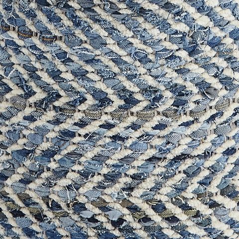 Chevron - Blue - Pouf by Signature Design by Ashley® | Bel Furniture