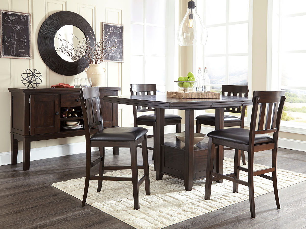 Haddigan - Dining Table With Bar Stools by Signature Design by Ashley® | Bel Furniture