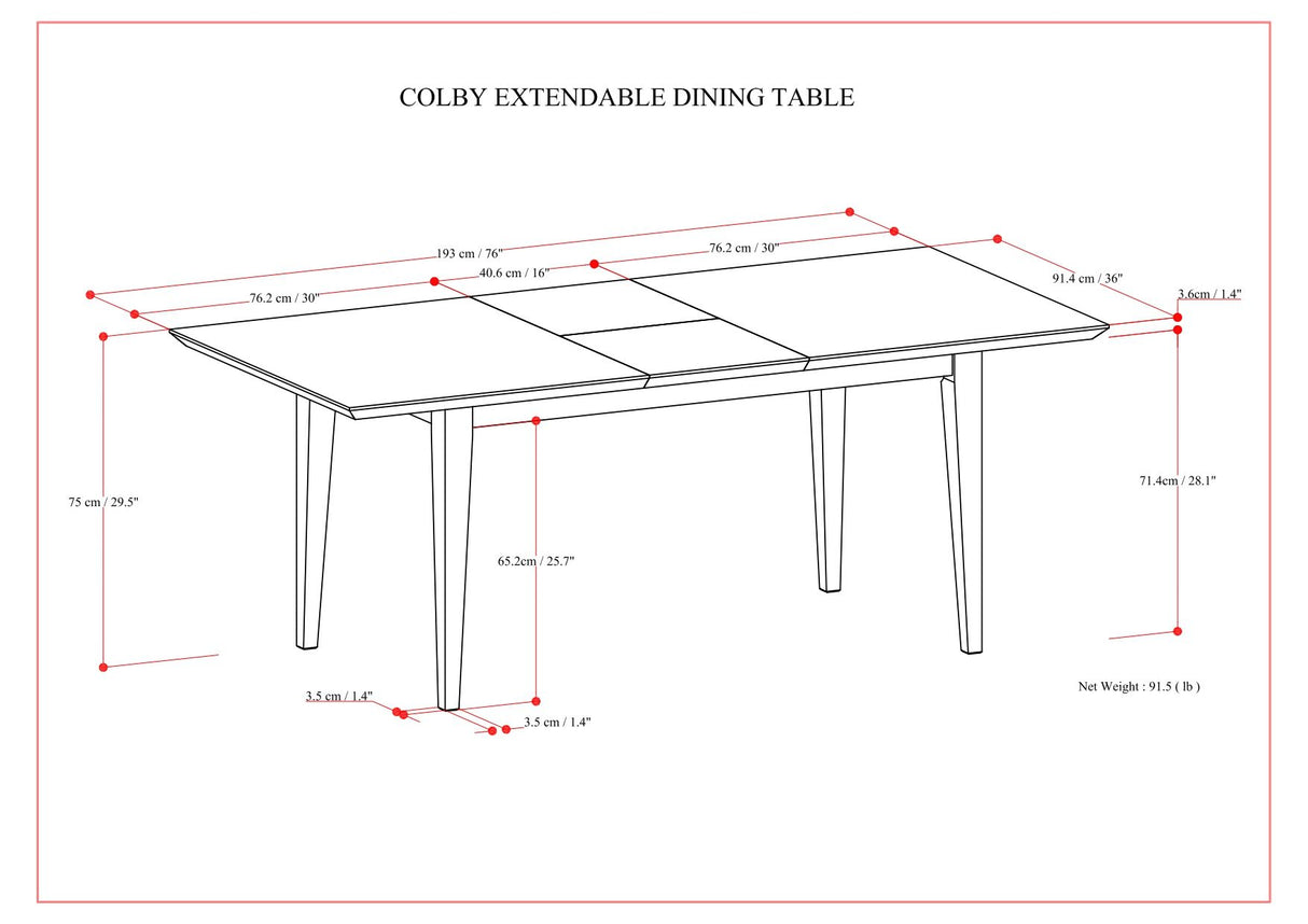 Colby - Dining Table, Contemporary by Simpli-Home | Bel Furniture