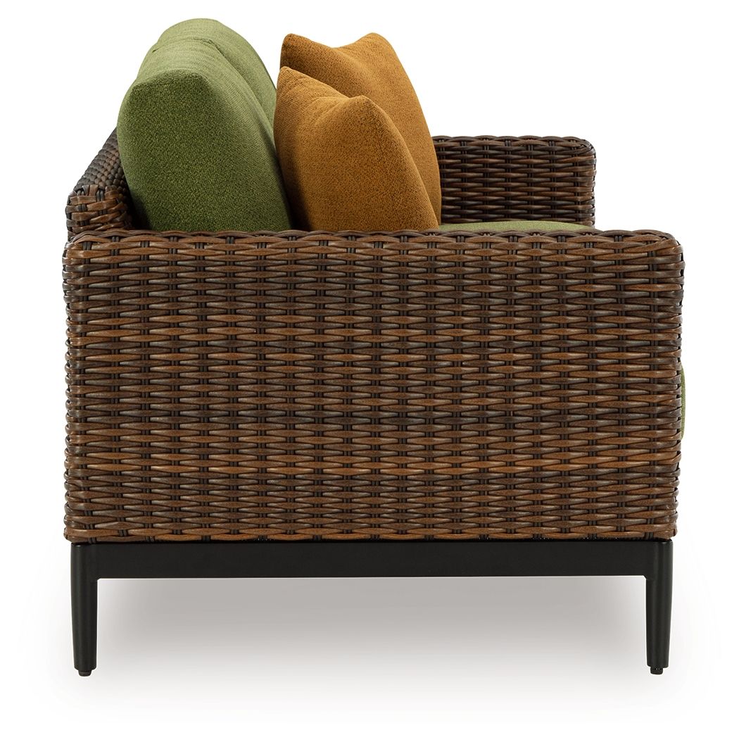 Horizon Hall - Brown / Green - Loveseat With Cushion by Signature Design by Ashley® | Bel Furniture