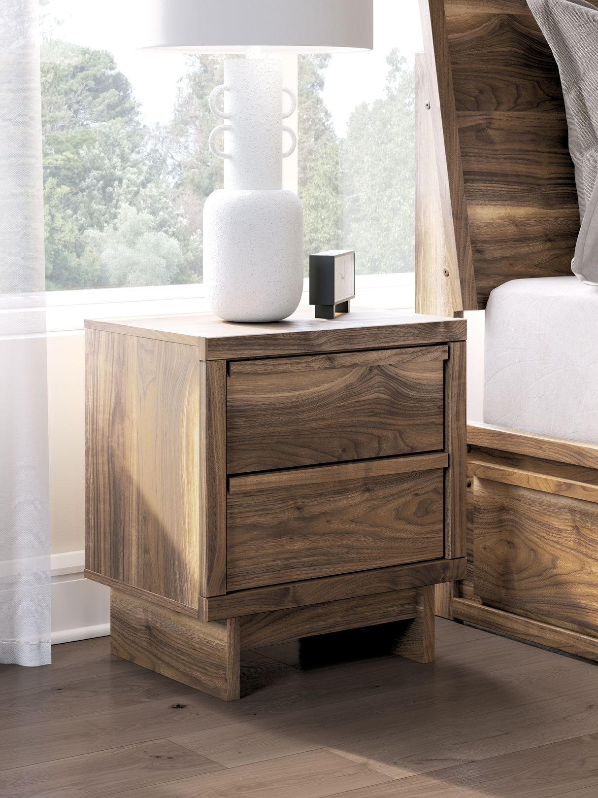 Chirason - Brown - Two Drawer Night Stand by Signature Design by Ashley® | Bel Furniture
