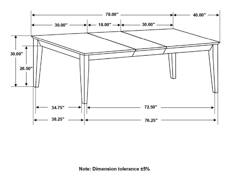 Louise - Rectangular Extension Leaf Dining Table - Black by CoasterEveryday | Bel Furniture