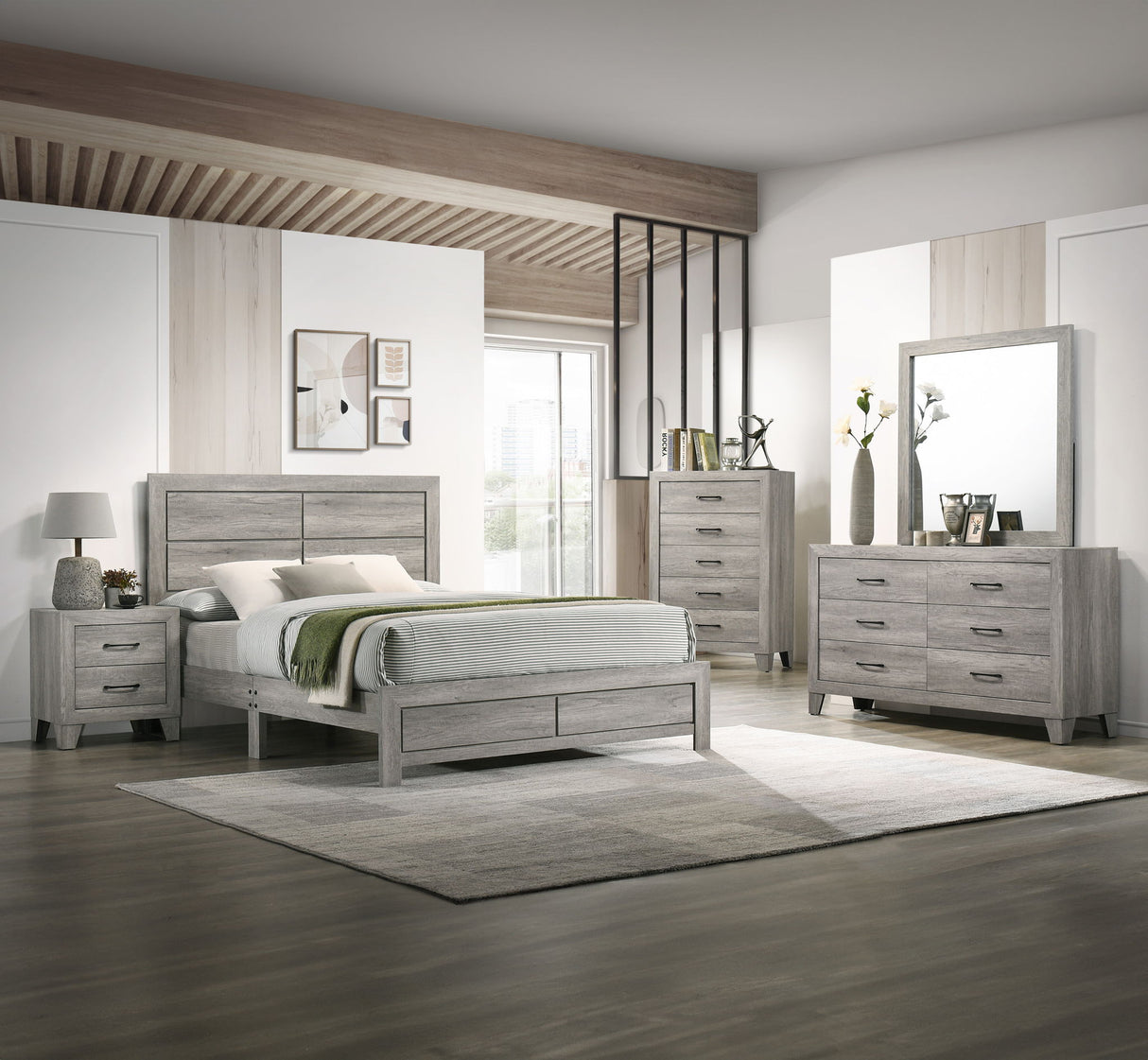 Hopkins - Bedroom Set Gray by Crown Mark | Bel Furniture