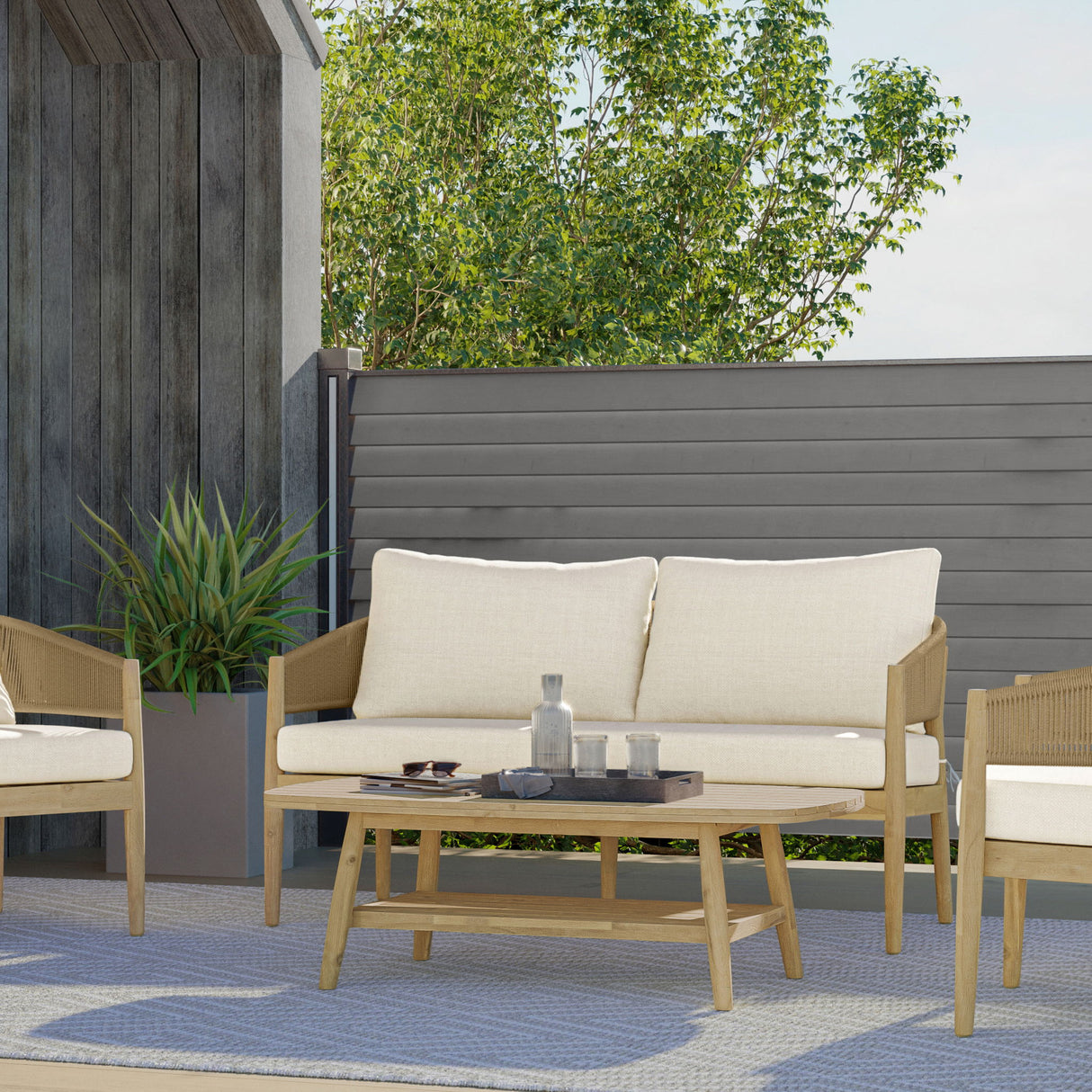 Bayshore - Outdoor Sofa - Natural by Simpli-Home | Bel Furniture