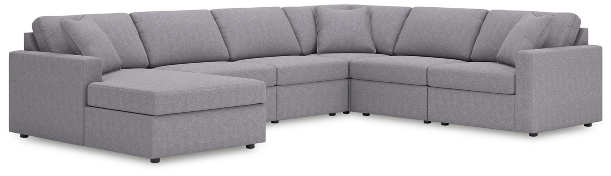 Modmax - Granite - Sectional Gray 6 Pc. Sectional With Laf Corner Chaise by Signature Design by Ashley® | Bel Furniture
