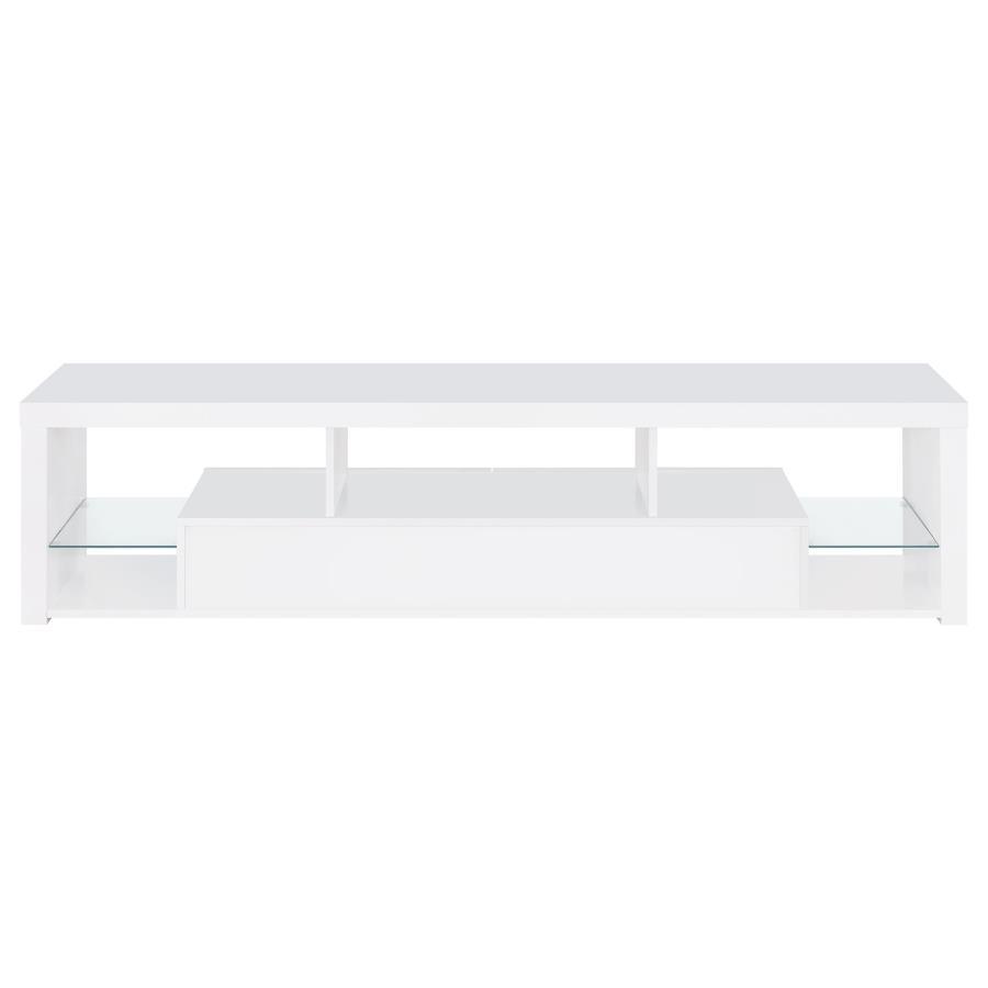 Jude - 2-Drawer Engineered Wood TV Stand - High Gloss White by Coaster Fine Furniture | Bel Furniture