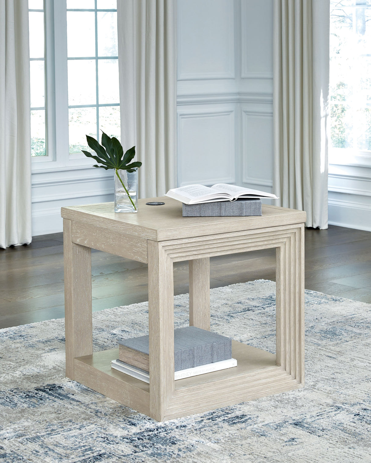 Marxhart - Bisque - Square End Table by Signature Design by Ashley® | Bel Furniture