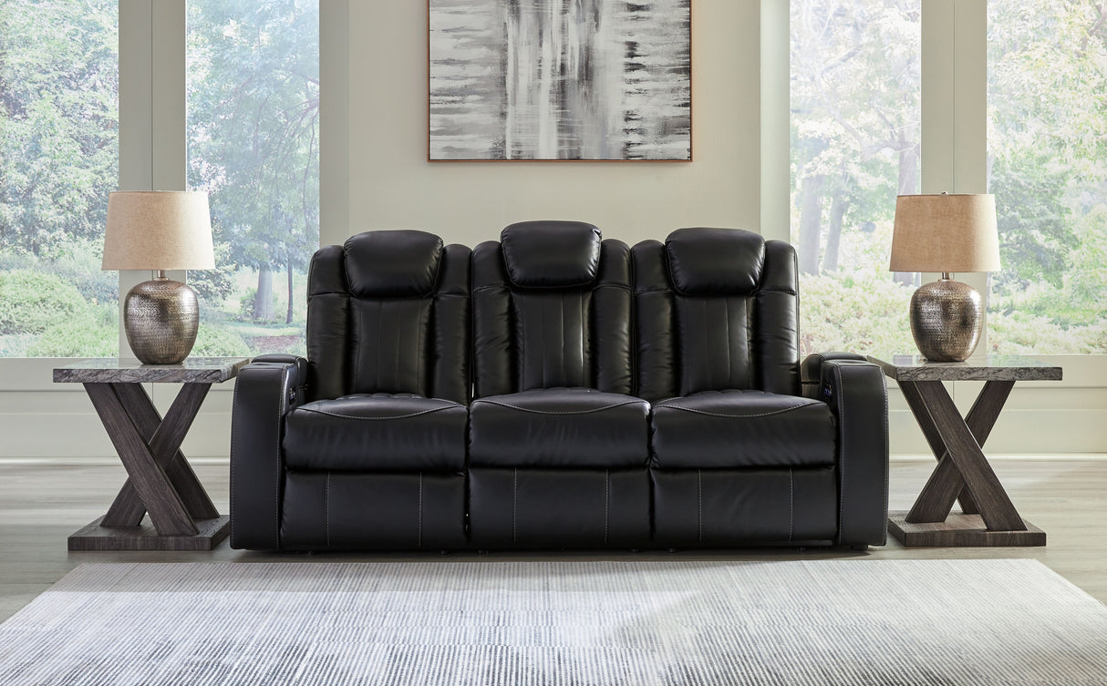 Caveman Den - Midnight - Power Reclining Sofa With Adj Headrest by Signature Design by Ashley® | Bel Furniture