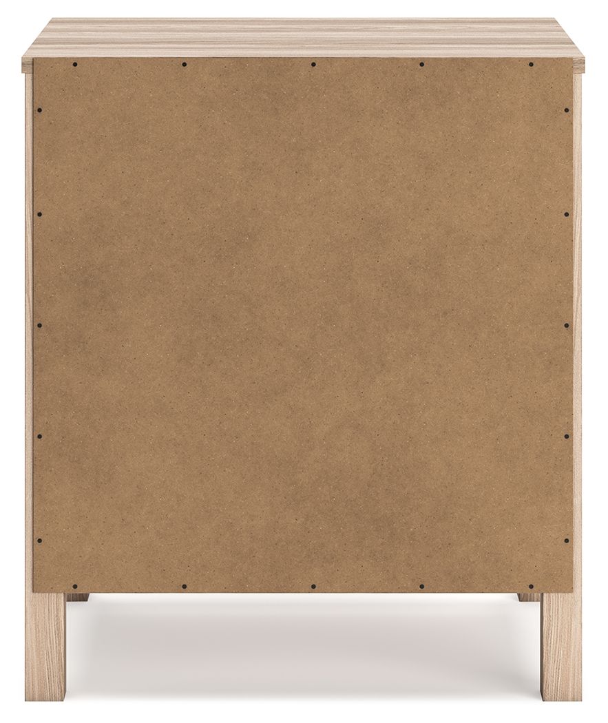 Battelle - Tan - Two Drawer Night Stand by Signature Design by Ashley® | Bel Furniture