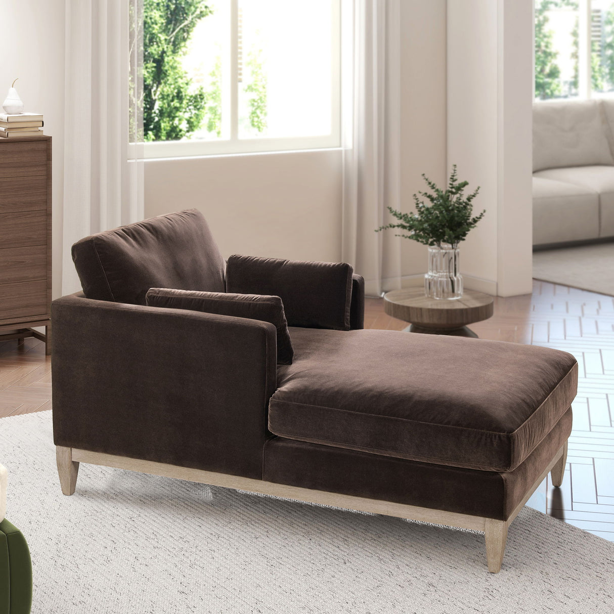 Knox - Modern Farmhouse Chaise Lounge Chair