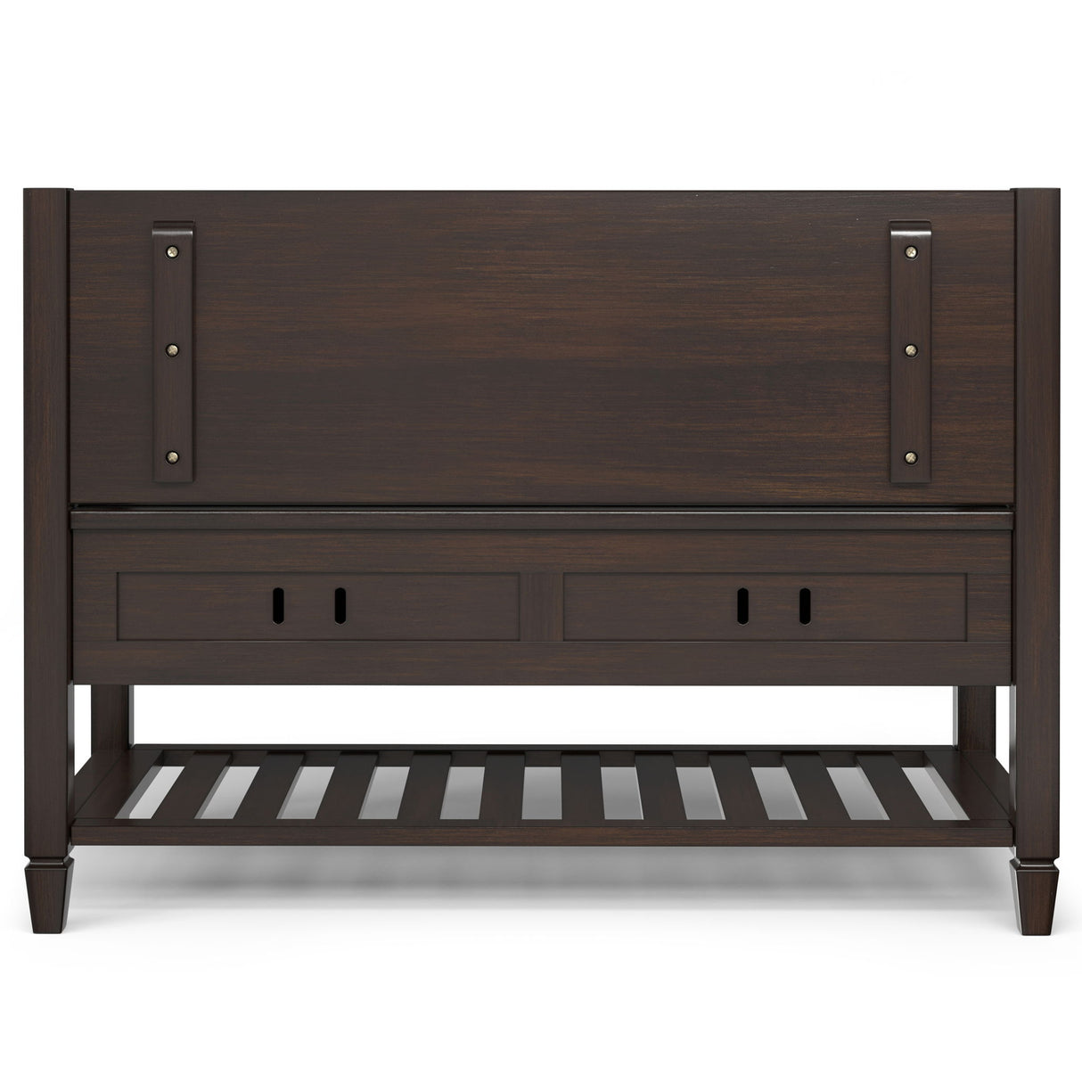 Connaught - Entryway Storage Bench With Shelf - Chestnut - Bel Furniture