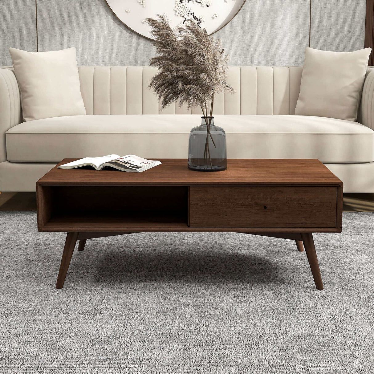 Caroline - Coffee Table - Walnut Brown by Ashcroft Furniture | Bel Furniture