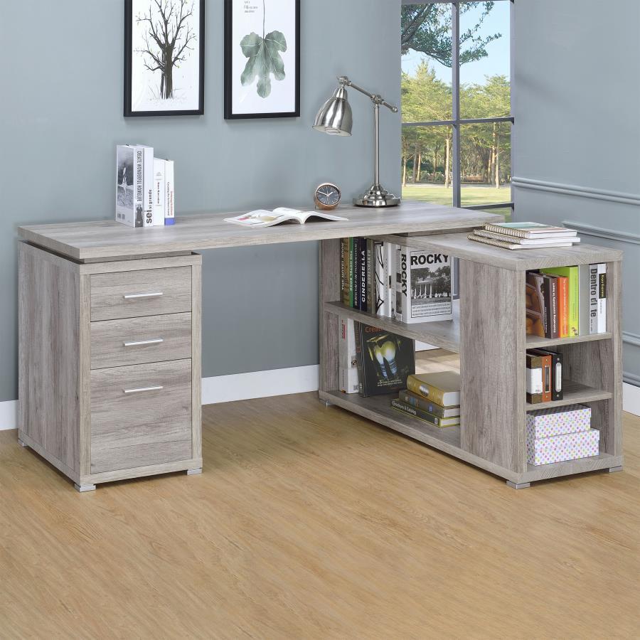 Yvette - 3-Drawer L-Shape Computer Desk by CoasterEveryday | Bel Furniture