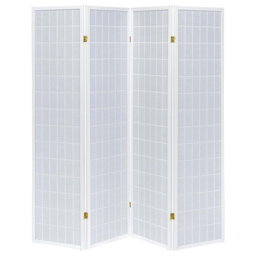 Roberto - 4-Panel Room Divider Folding Shoji Screen by CoasterEveryday | Bel Furniture