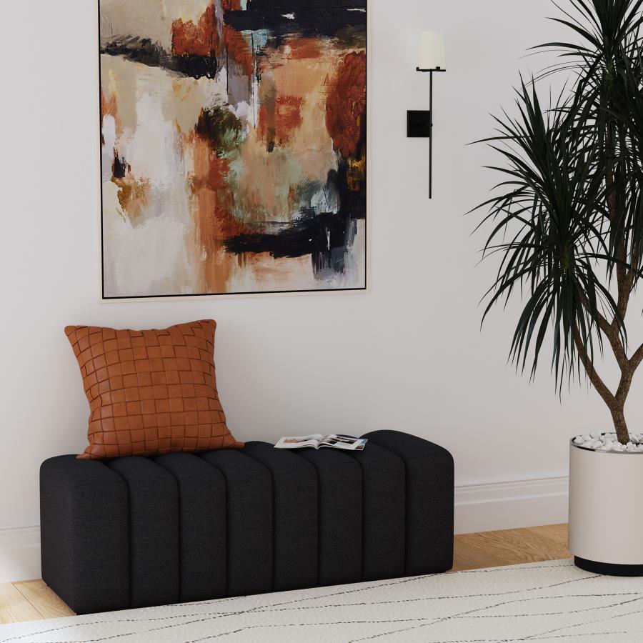 Summer - Fabric Upholstered Tufted Accent Bench by Coaster Fine Furniture | Bel Furniture