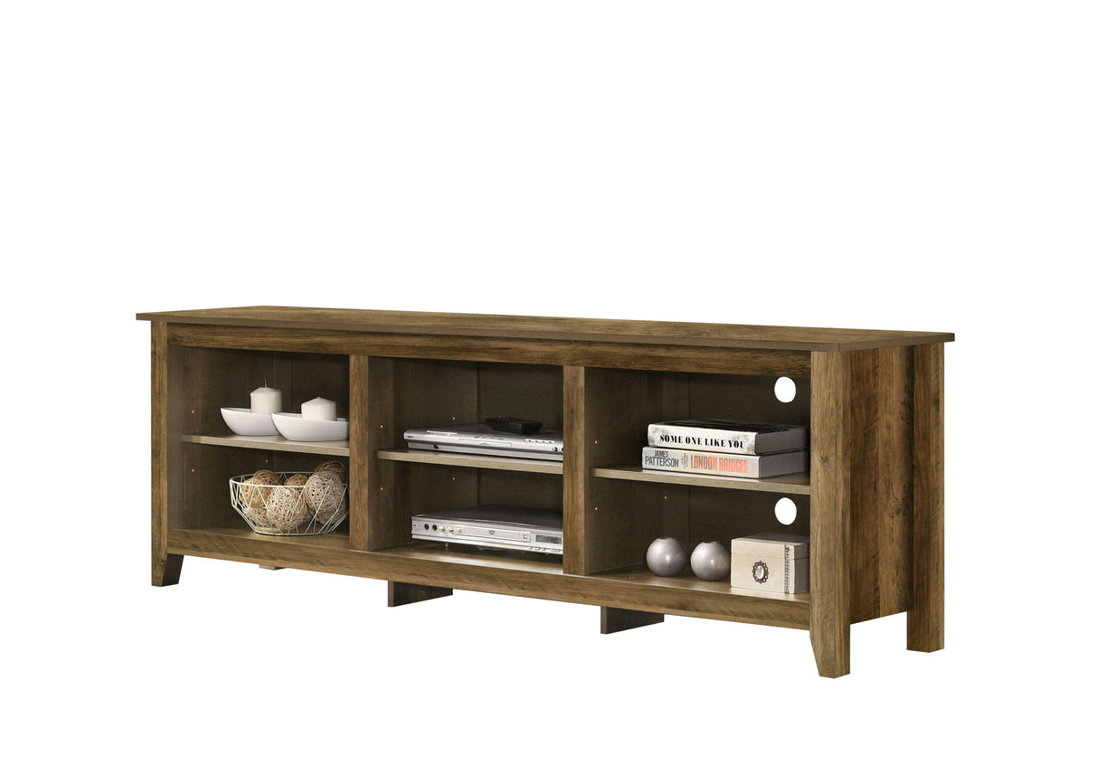 Benito - TV Stand With Open Shelves And Cable Management Light Brown by Lilola Home | Bel Furniture