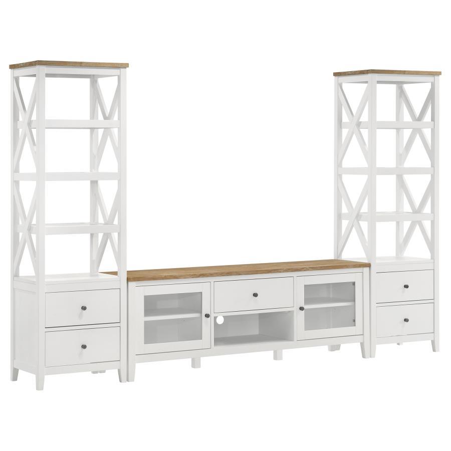 Hollis - 3 Piece TV Stand Entertainment Center - White by Coaster Fine Furniture | Bel Furniture