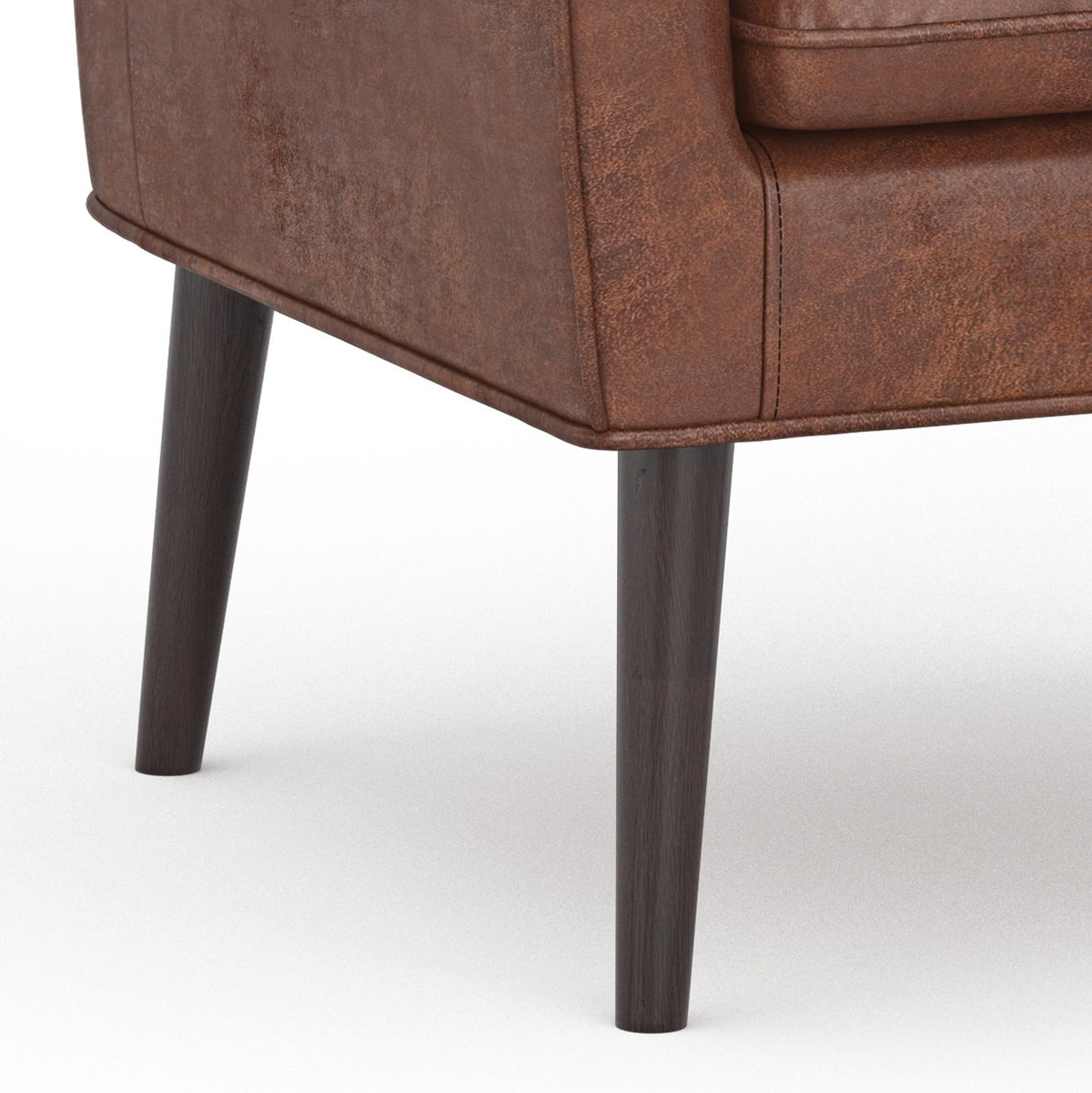 Robson - Accent Chair - Distressed Saddle Brown by Simpli-Home | Bel Furniture