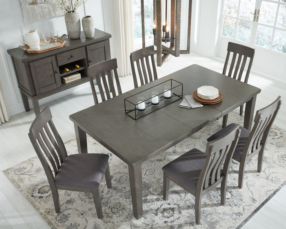 Hallanden - Gray - Rectangular Dining Room Butterfly Extension Table by Signature Design by Ashley® | Bel Furniture