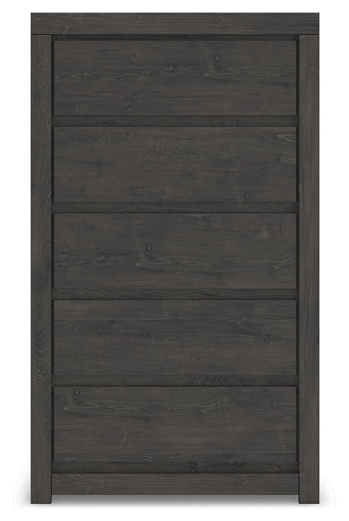 Fraluna - Charcoal - Five Drawer Chest by Signature Design by Ashley® | Bel Furniture
