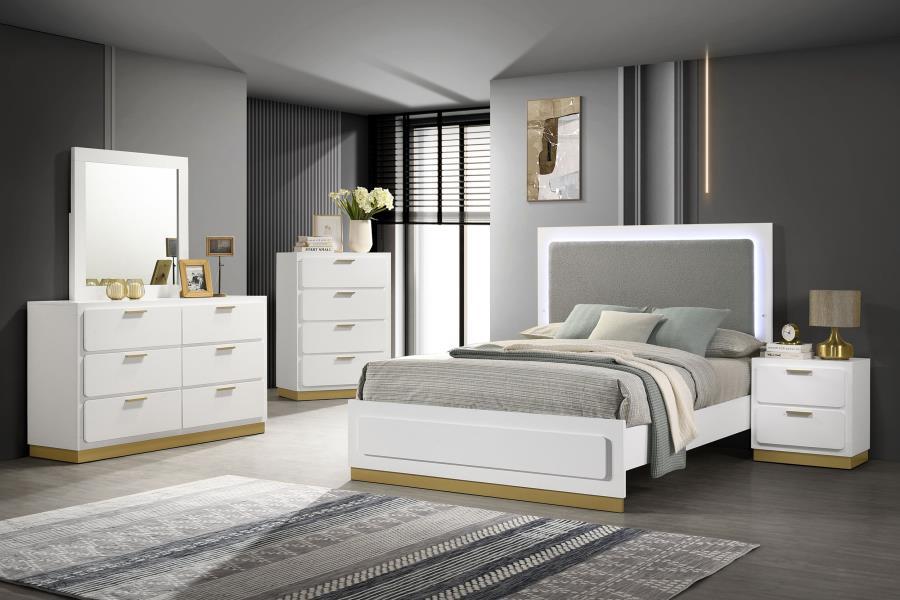 Caraway - 6-Drawer Bedroom Dresser With Mirror by Coaster Fine Furniture | Bel Furniture
