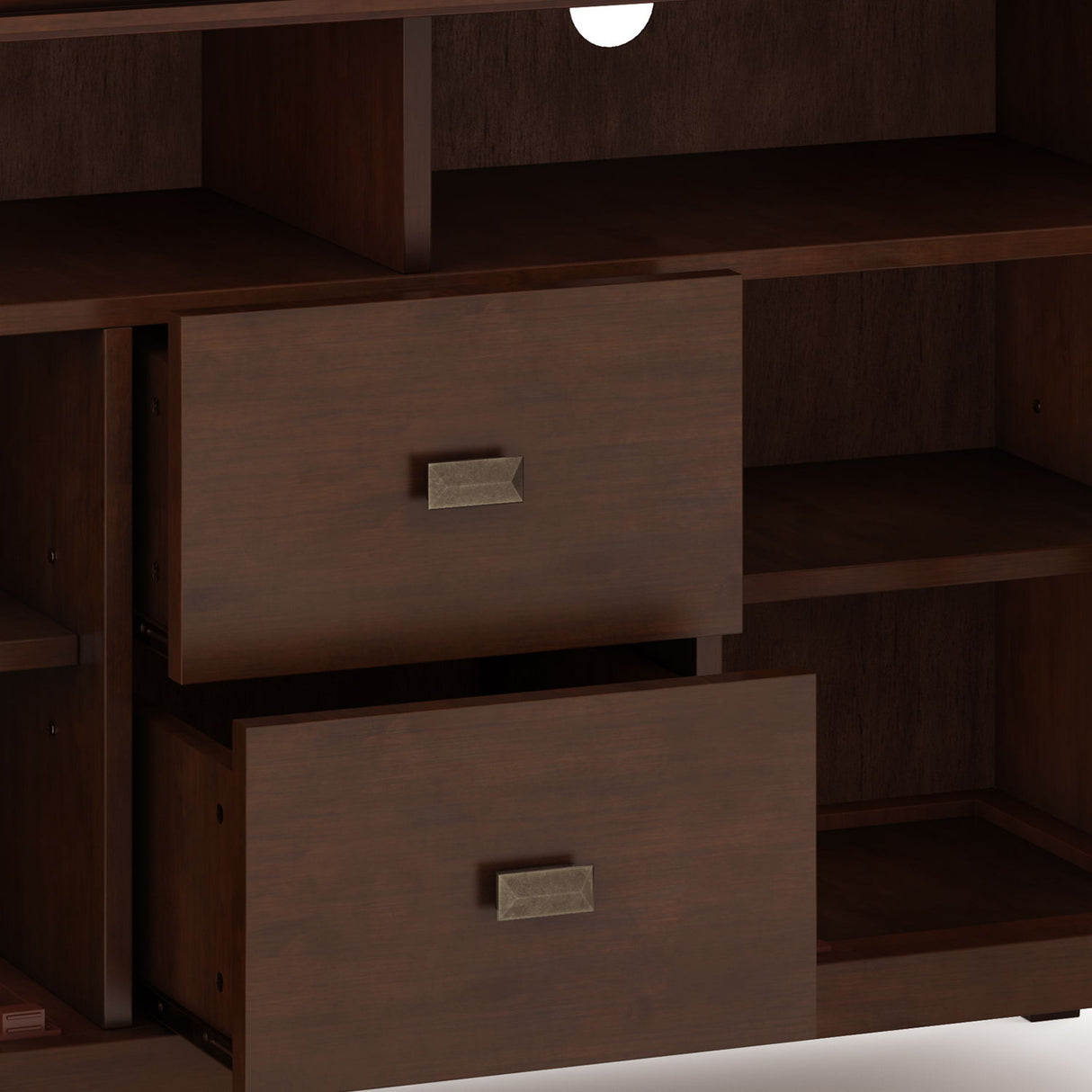 Artisan - TV Media Stand, Handcrafted - Russet Brown by Simpli-Home | Bel Furniture