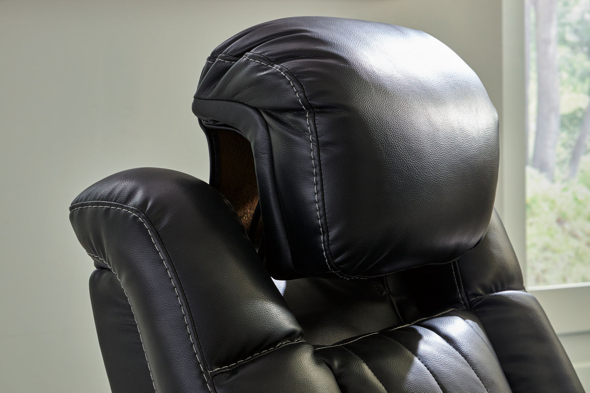 Caveman Den - Midnight - Power Recliner/ Adj Headrest by Signature Design by Ashley® | Bel Furniture