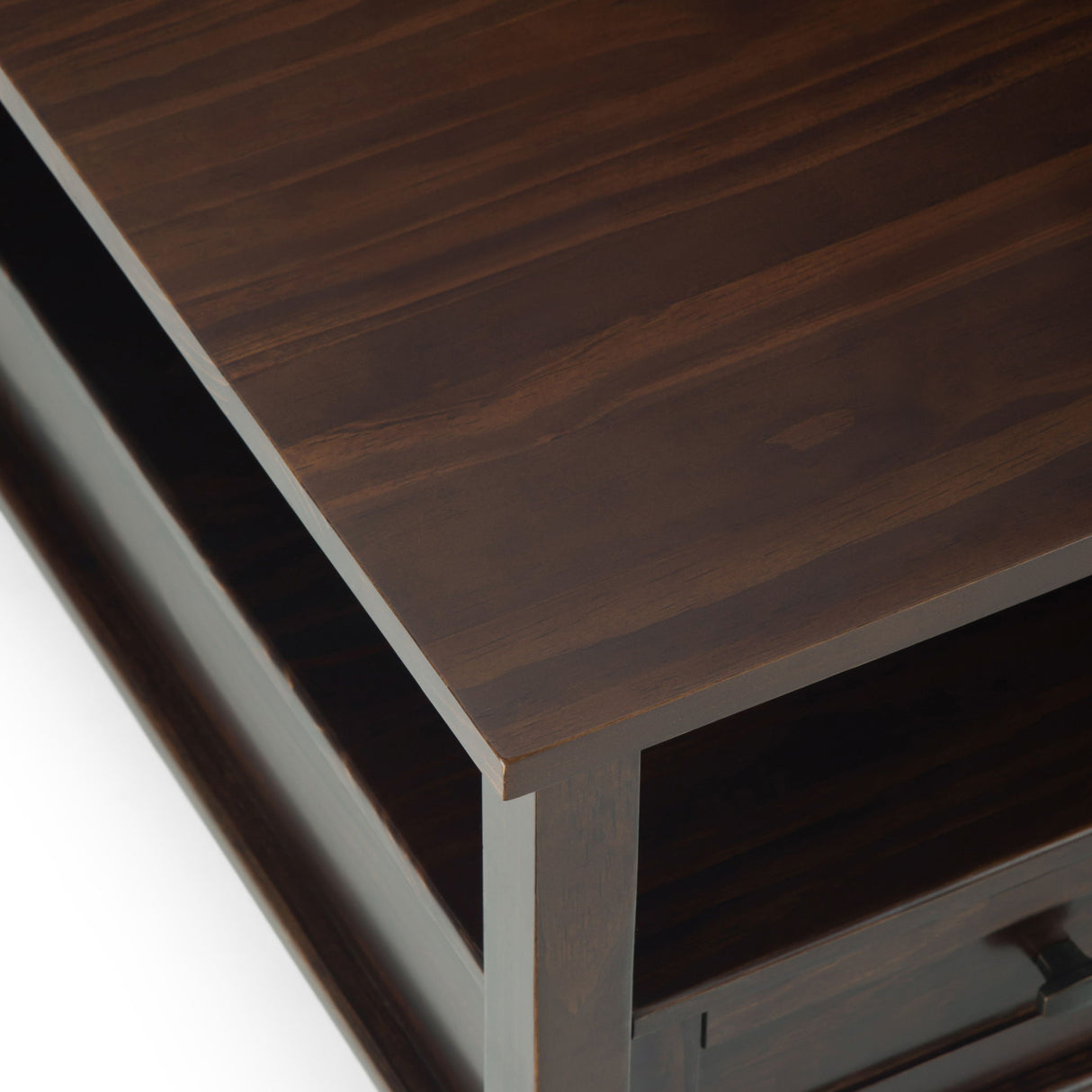 Warm Shaker - Square Coffee Table - Tobacco Brown by Simpli-Home | Bel Furniture