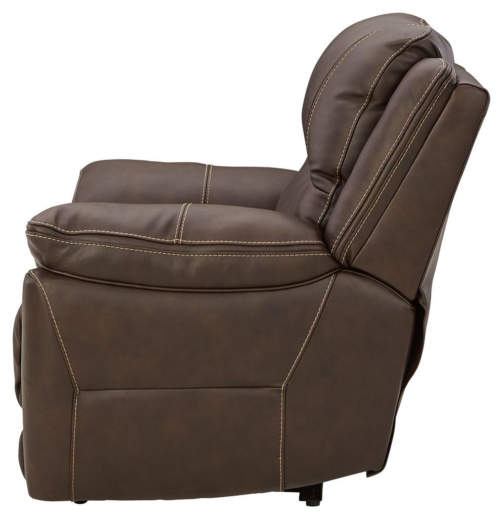 Dunleith - Chocolate - Zero Wall Recliner w/PWR HDRST by Signature Design by Ashley® | Bel Furniture