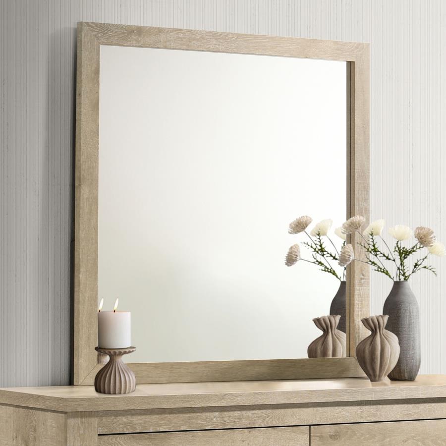 Oakglen - Dresser Mirror - Weathered Oak by Coaster Fine Furniture | Bel Furniture
