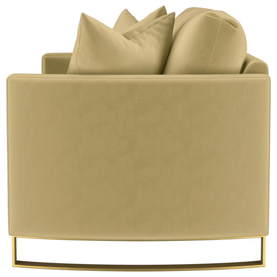 Corliss - Upholstered Arched Arm Loveseat by CoasterElevations | Bel Furniture