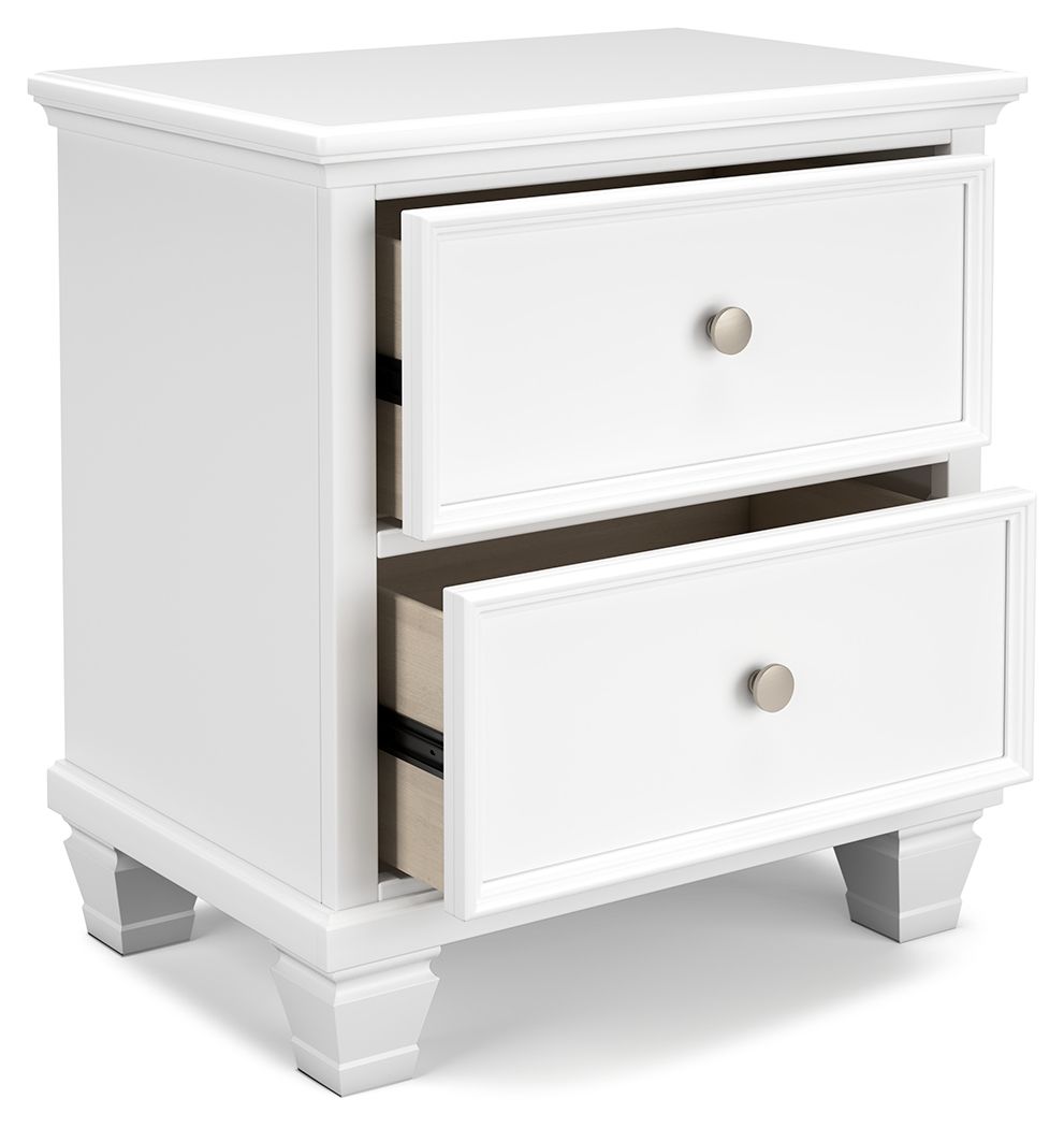 Fortman - White - Two Drawer Night Stand by Signature Design by Ashley® | Bel Furniture