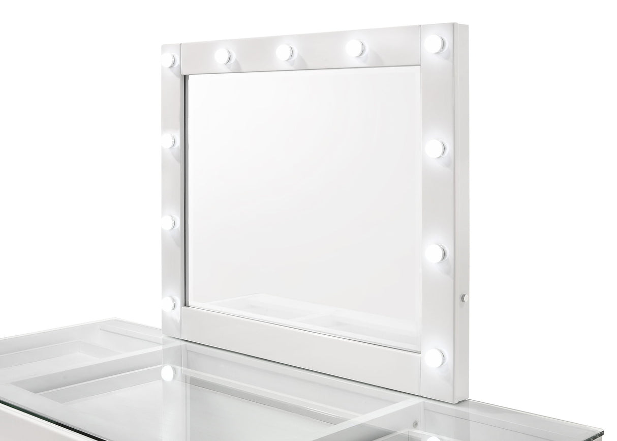 Avery - Vanity Set (With LED Luxo Mirror) - White