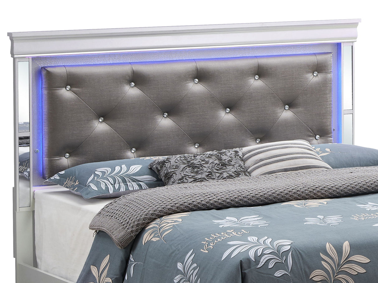 Bed With LED Light Accents Headboard - view 18