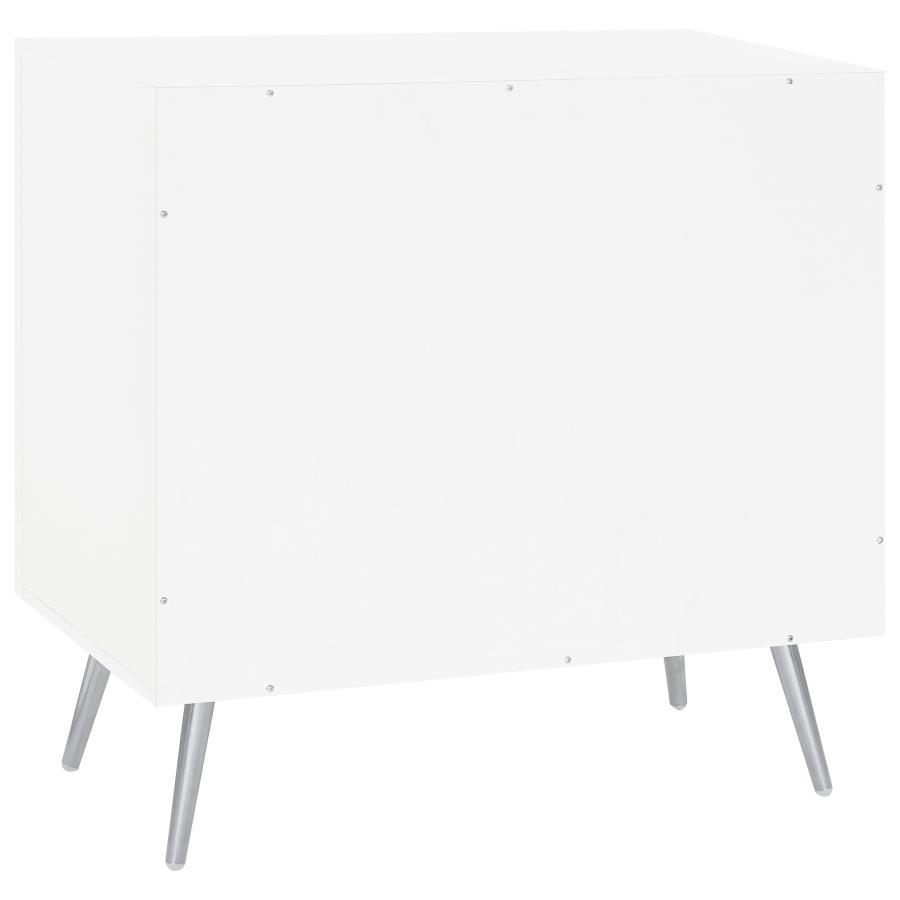 Nieta - 2 Door Engineered Wood Accent Cabinet - White High Gloss by Coaster Fine Furniture | Bel Furniture