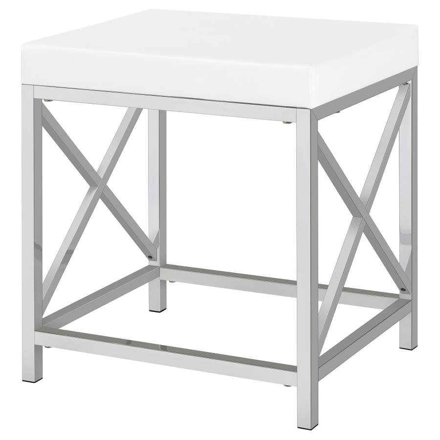 Eliza - Vanity Set With Lighting & Stool - White And Chrome by Coaster Fine Furniture | Bel Furniture