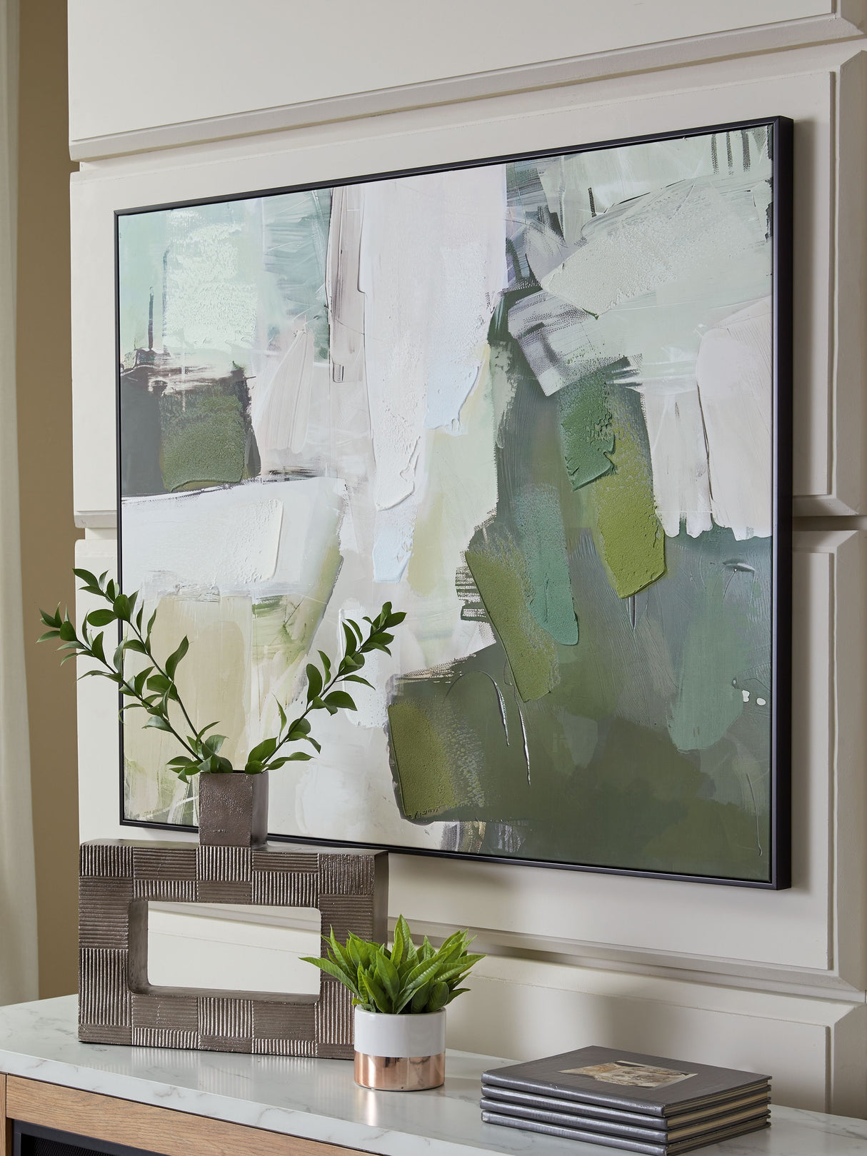 Vinick - Green / Gray / White - Wall Art by Signature Design by Ashley® | Bel Furniture
