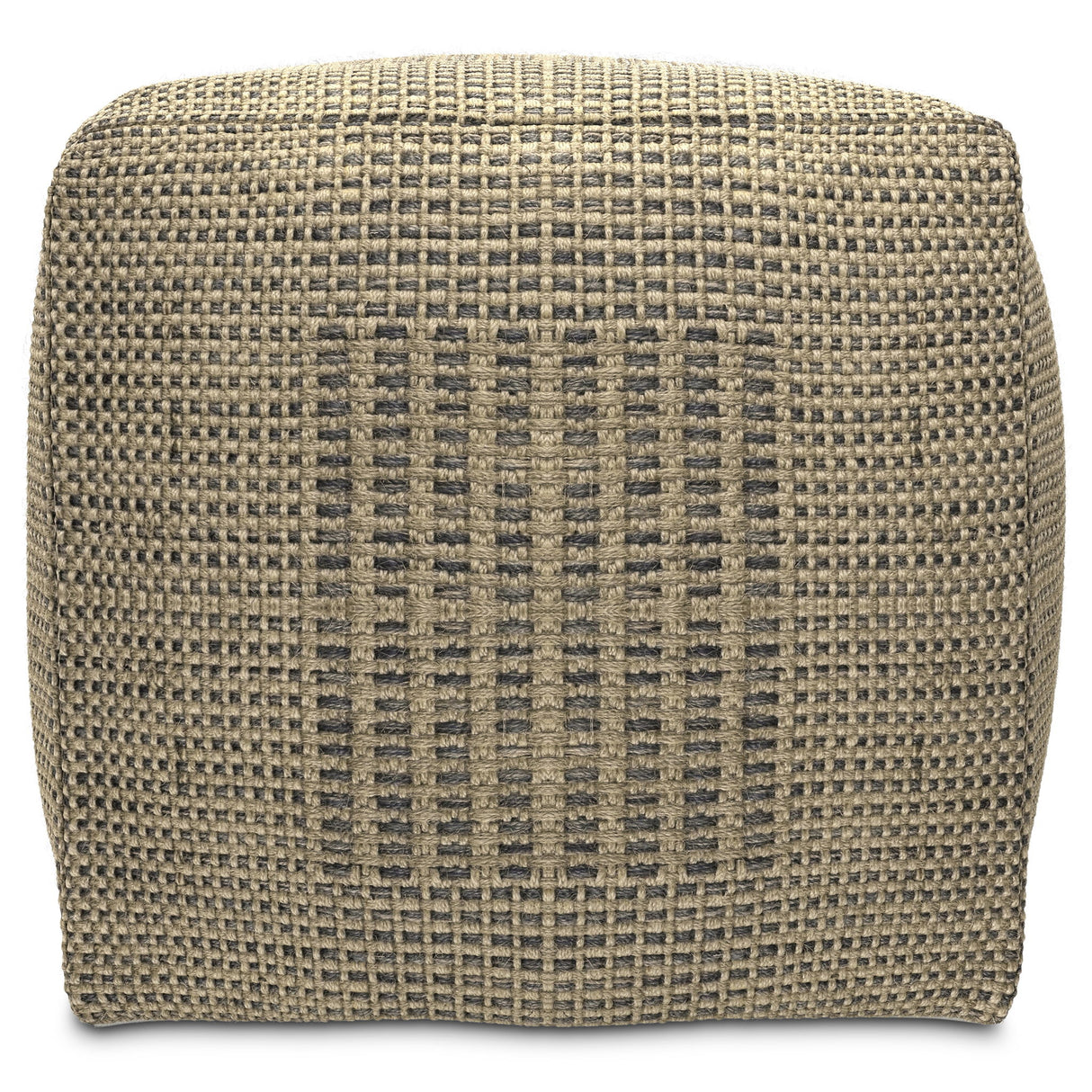 Delilah - Square Woven Pouf - Natural by Simpli-Home | Bel Furniture