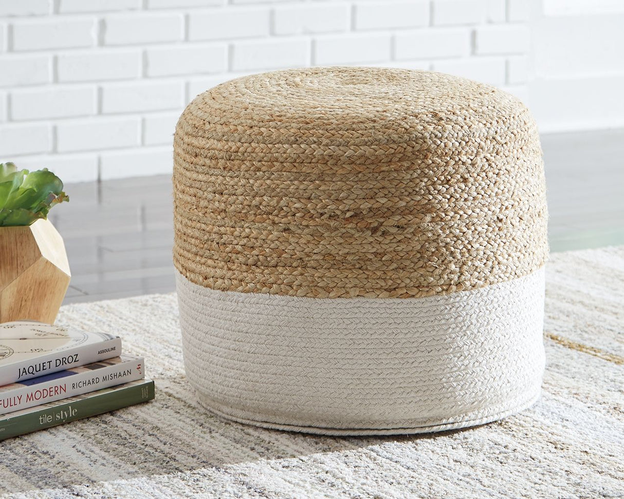 Sweed - Round - Pouf by Signature Design by Ashley® | Bel Furniture