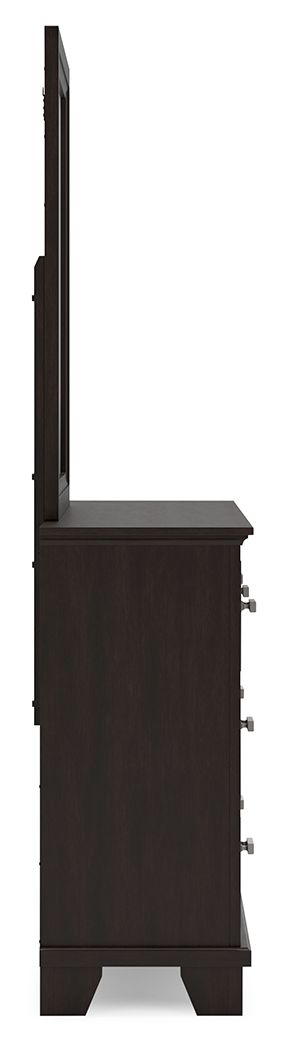 Covetown - Dark Brown - Dresser And Mirror by Signature Design by Ashley® | Bel Furniture