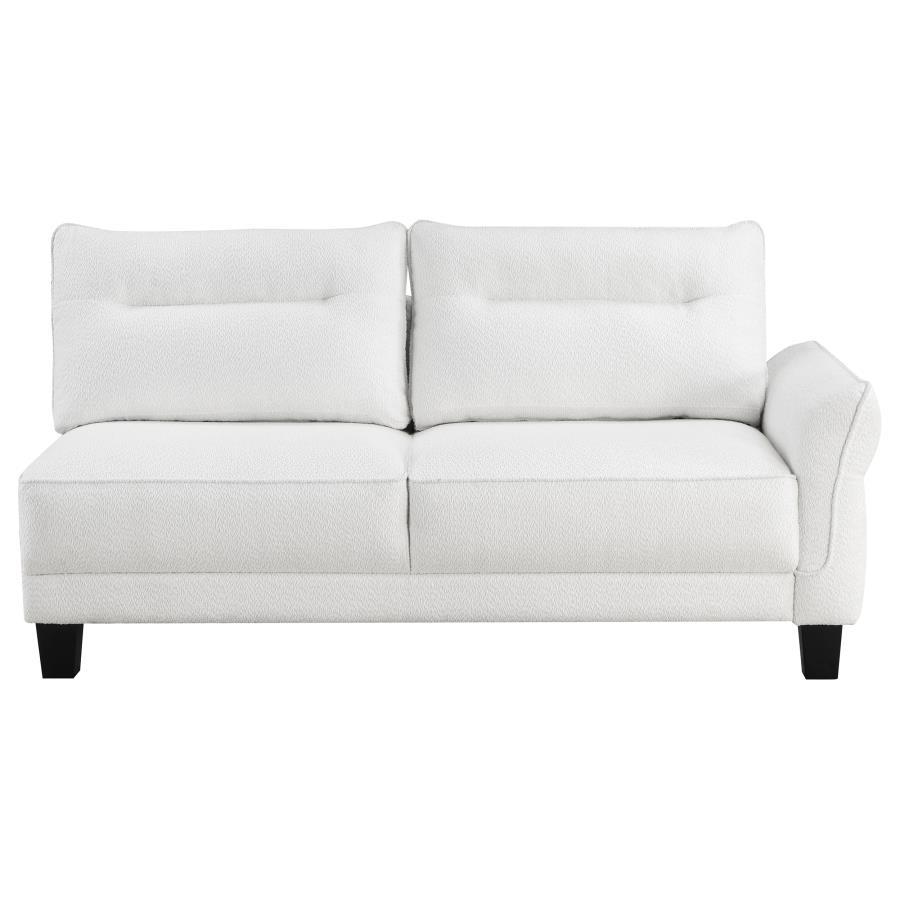 Caspian - Upholstered Curved Arm Chaise Sectional Sofa by Coaster Fine Furniture | Bel Furniture