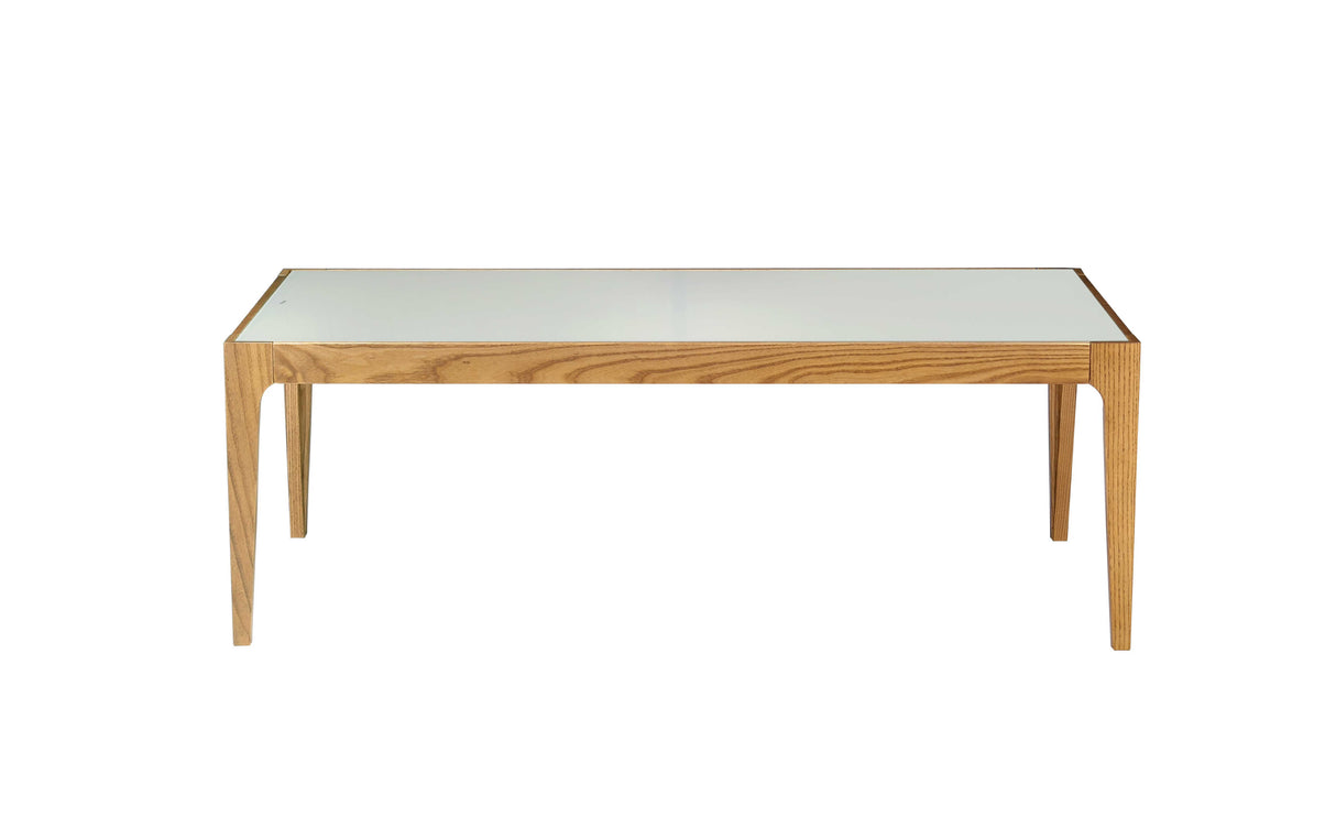 Gwynn - Frosted Glass Top Coffee Table - Natural by Urban Nest | Bel Furniture
